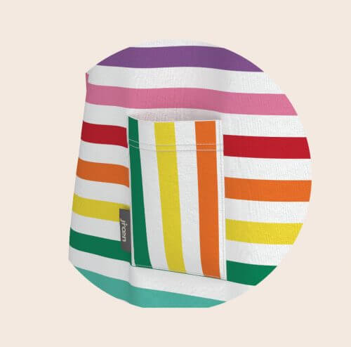 Regenbogen Ringelshirt, Tasche