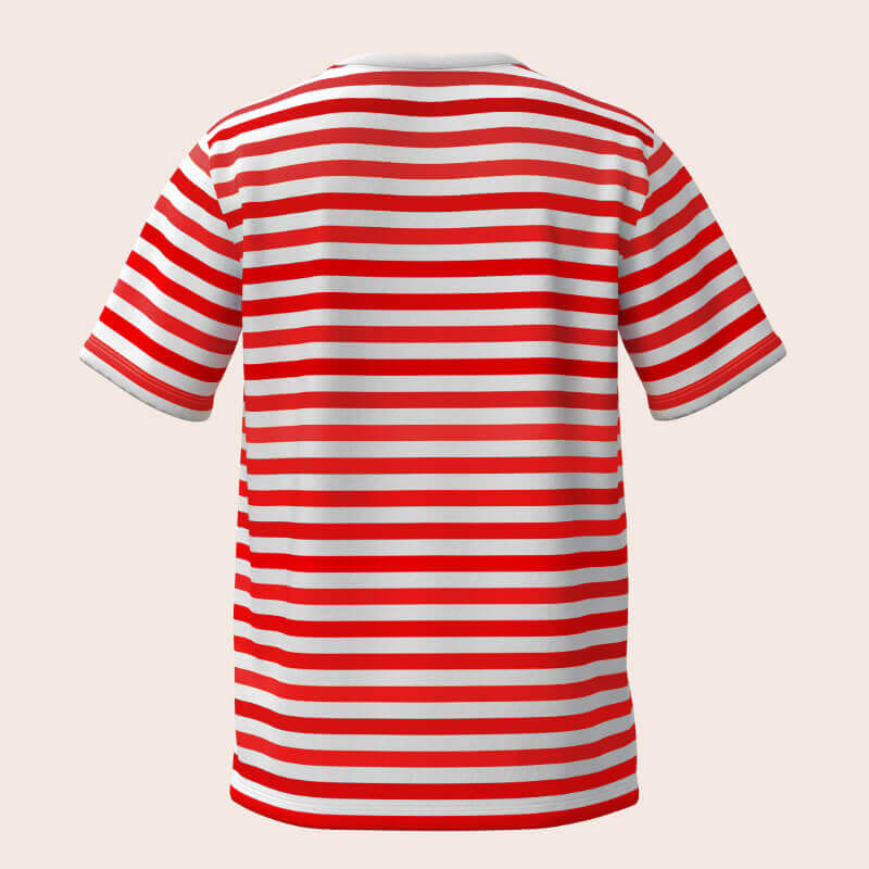 kölner ringel 2 nachhaltiges Ringelshirt, rot weiss, Ansicht von vorne